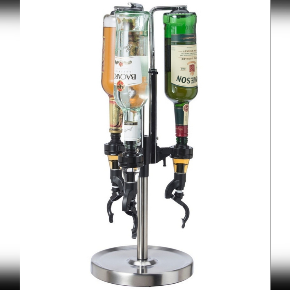 Oggi Professional Bareware 3 Bottle Revolving Liquor Dispenser
